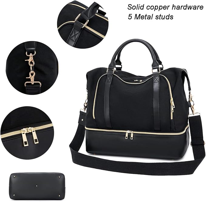 CAMTOP Women Ladies Travel Weekender Bag Overnight Duffel Carry-on Tote Bag fit 15.6 Inch Laptop Computer - Image 9