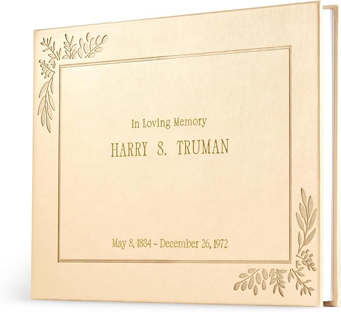 Funeral Guestbook - Guestbook for Funeral Celebration (Gold) | Elegant Memorial Keepsake, Premium Hardcover Construction, Thoughtfully Designed for Services, Lasting Tribute to Loved Ones by PROMOT
