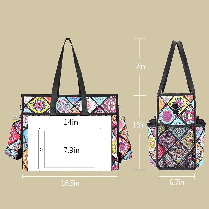 CLOUDMUSIC Large Tote Bag For Women Travel Nurse Teacher Work Waterpoof With Zipper Utility Everything Bags | Travel - Image 6