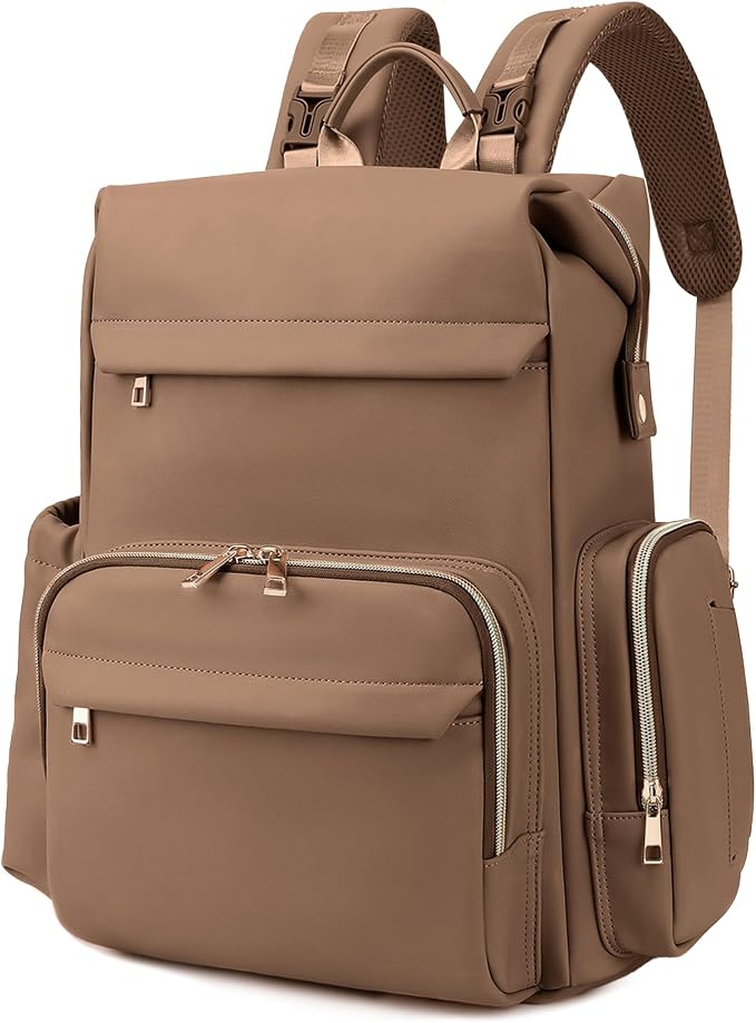 Large Capacity Diaper Bag Backpack with Changing Pad, Waterproof Baby Travel Backpack for Parents-Khaki by ARDIKAMA