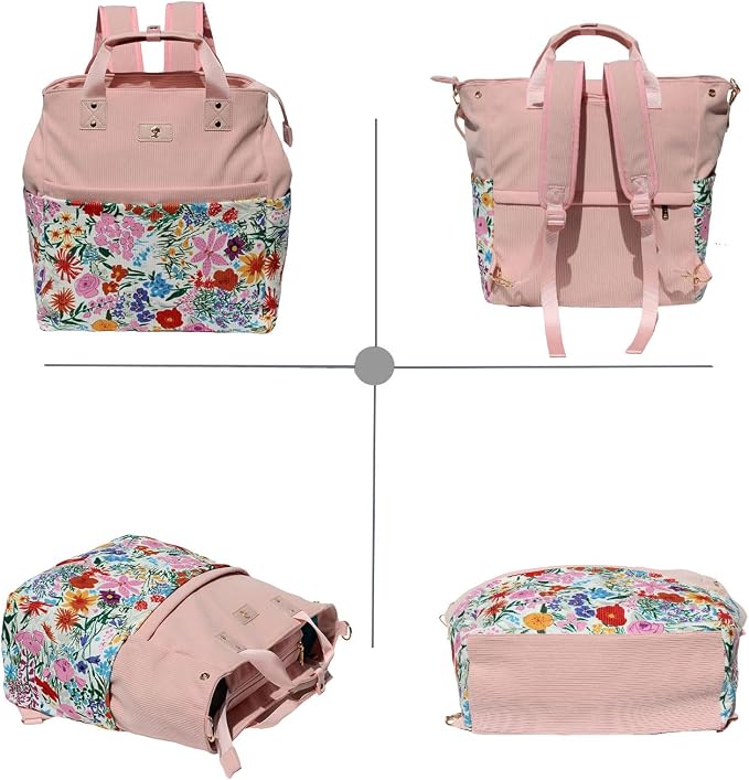 Diaper Tote Bag Totepack Backpack Crossbody Bag 3 in 1 for Women Laptop Backpack Multifunctional with Insulated Pockets - Image 7
