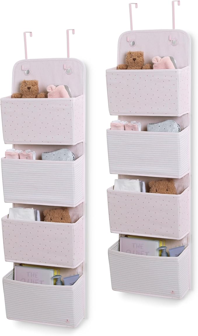 Delta Children - babyGap 2-Pack Over the Door Storage Organizer with 4 Pockets, Pink by DeltaChildren