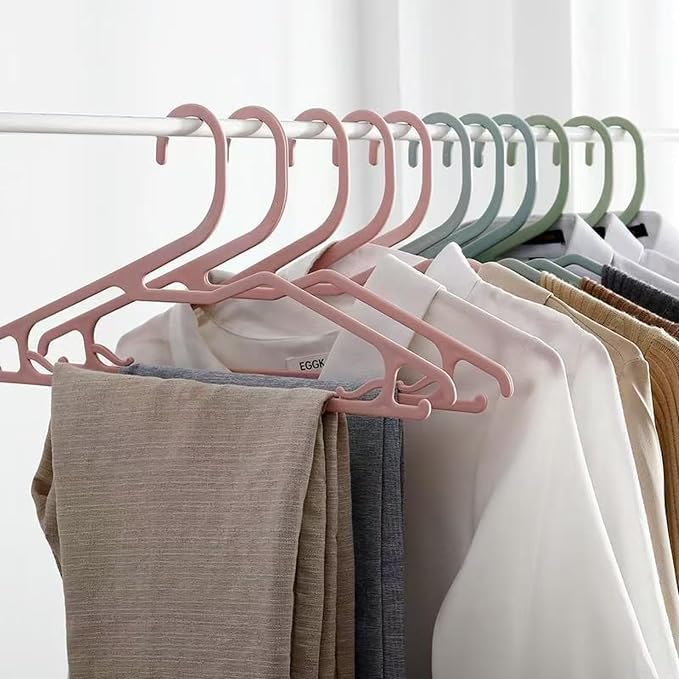 Plastic Blouse Hangers for Women, Short Neck Hangers for Closet, Z-Shape Shirt Hanger 16.5", Cute Clothes Hanger for Adults Suit, Hoody, Coat, Jacket, Dress, Percha Pink 20pcs - Image 3