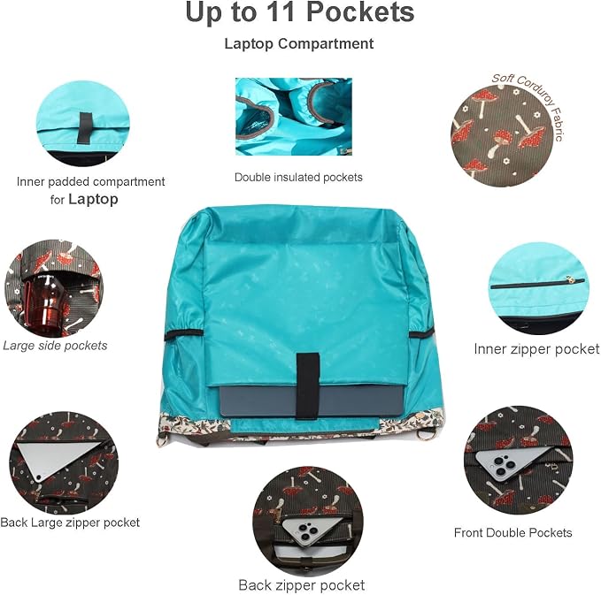 Diaper Tote Bag Totepack Backpack Crossbody Bag 3 in 1 for Women Laptop Backpack Multifunctional with Insulated Pockets - Image 3