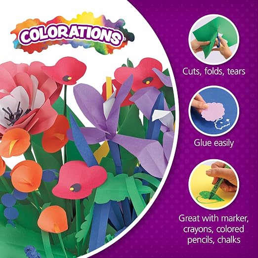 Colorations 9" x 12" Construction Paper Classroom Pack, 2200 Sheets | Mediumweight Construction Paper, Bulk Set, Classroom Arts & Crafts Supplies - Image 2