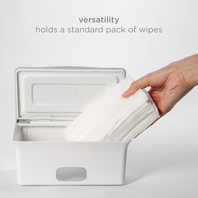 Ubbi Baby Wipes Dispenser, Baby Wipes Case, Baby Wipes Holder With Weighted Plate, Keeps Wipes Fresh And Non-Slip Rubber Feet, Gray | Rubber Seal Keeps Wipes Fresh, Non-Skid Feet, Holds Standard Pack of Wipes, Baby Changing Station Essential - Image 7