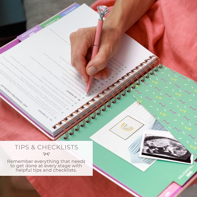 Clever Fox Pregnancy Journal, Expecting First Time Mom Planner Rose Gold | Organized pregnancy & baby diary with weekly countdown calendars & checklists, maternity memory book, ivf 9 x 10.5 in - Image 4