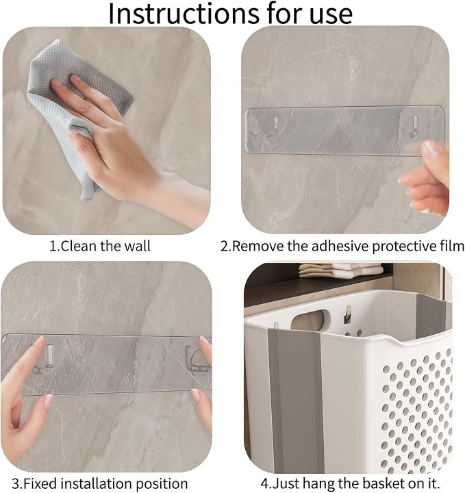Wall Hanging Laundry Basket,Collapsible Hanging Laundry Hamper(Grey) | Wall Hanging Laundry Basket,Resin Shelf Basket Accessory,12“ x 7” x 15.1, for Suncast Select Outdoor Shed Models (Gray-S) - Image 7