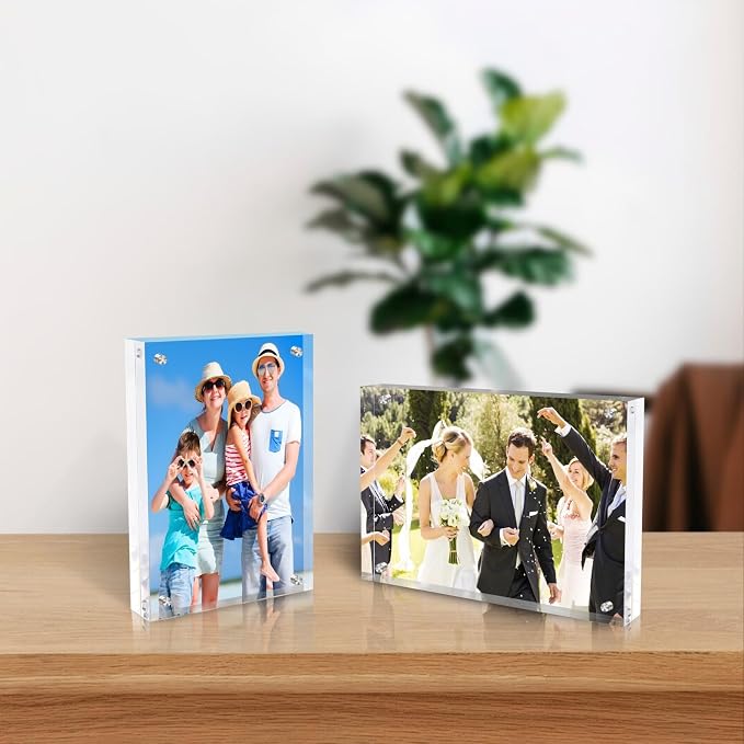 5x7 Inch Acrylic Picture Frame 5 Pack, 10+10mm Magnetic Photo Frame | High-clarity Acrylic, for 5x7 Pictures, Anti-fade, Frameless Floating, Double Display, Liquids Corrosion Resistant, 5 Pack - Image 6