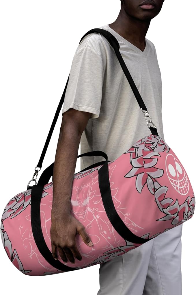 Anime Gym Bag for Women Men - Large Capacity Waterproof Workout Fitness Travel Sports Bags Fashion Street Camping Expandable Carry On Duffle Bag For Couple (Pink Flaminggo) PTY - Image 3