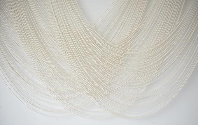 Macrame Wall Hanging Boho Wall Decor Ivory Fiber Handmade Large 57"W*31"L | Large Sofa Wall Accent, for Bedroom Headboard Decor, Handwoven Yarn Texture, Boho Fiber Art Detail, Cozy Home Statement - Image 5