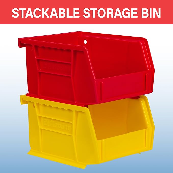 Akro-Mils 30210 AkroBins Plastic Storage Bins, 5"x4"x3", Green, 24-Pack | Space-Saving Stackable Bins for Garage, Pantry, Craft Organization - Image 4