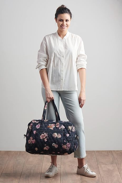 Maison d' Hermine Weekender Bags for Women Cotton Quilted Duffel Overnight Luggage Weekend Bag for Men Gym Gifts Travel | Overnight Luggage Weekend Bag for Men Gym Sports Gifts Duffle bag Business Travellers Trip Spring Summer - Image 8
