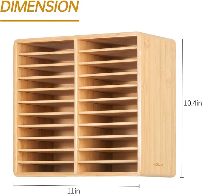 Markers Organizer Hold 176 Markers Birthday Gifts Bamboo Pen Holder Art Supply Pencil Alcohol Storage Organizer 22 Compartments All-in-One Marker Storage for Home Office Desk Classroom - Image 8