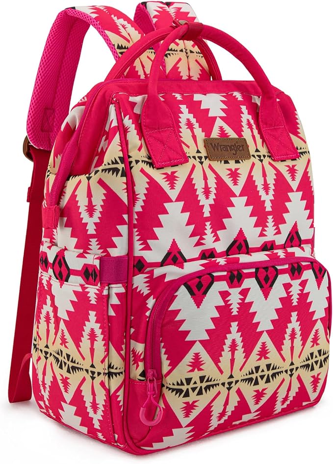 Montana West Wrangler Callie Diaper Bag Backpack with Stroller Straps Western Pattern Multifunction Baby Travel Bag WG2204-91102HPK by THEOFFICIALMONTANAWEST