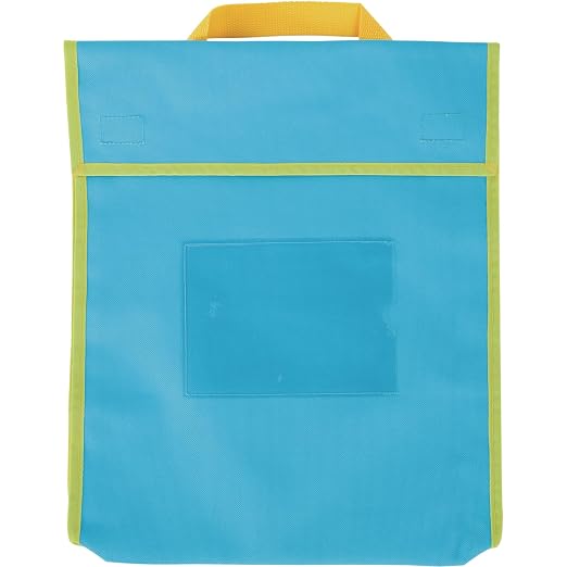 Really Good Stuff Store More Large Book Pouches, 4-Pack, Neon | Stitched-on Handle, Clear Name Tag Pocket, Durable Fabric, Water Resistant, Send Home Books & Homework - Image 3
