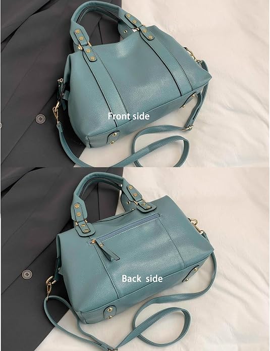 Handbags and Purses for women Vegan Leather Tote Bag for Women Satchel Shoulder Bags Travel Purse with Compartments - Image 5