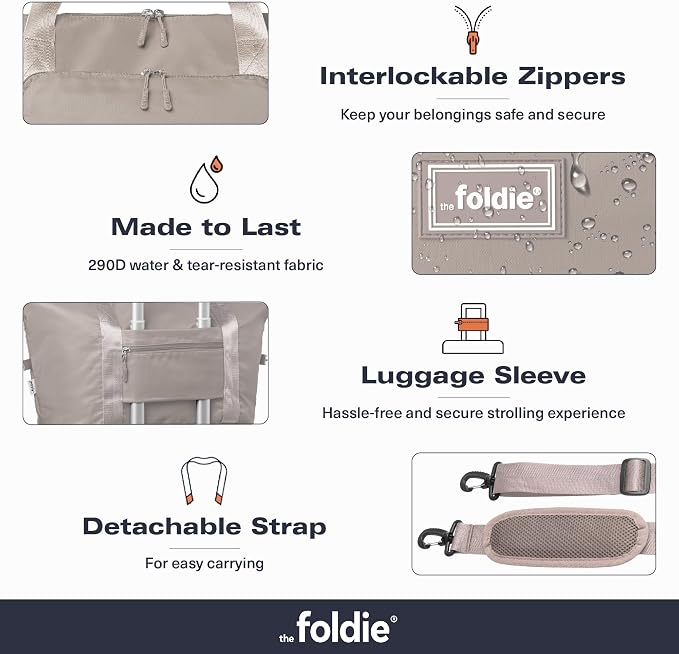 The Foldie Foldable Travel Bag for Women - 40L Weekender Bag with Multiple Pockets - Carry On Expendable Travel Bag - Image 5