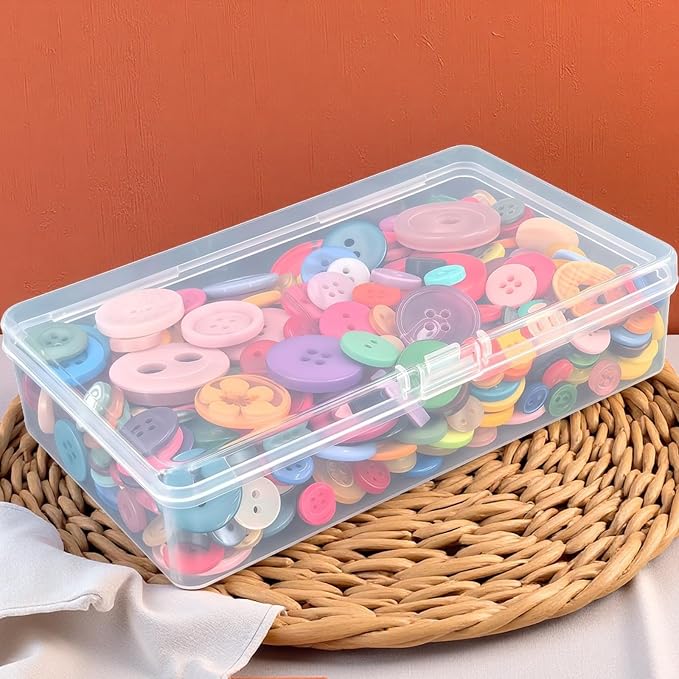 19 Pack Rectangular Clear Plastic Storage Containers | Hinged Lid, For Beads and Small Craft Items, 5.7 x 3.35 x 1.38 inch - Image 5