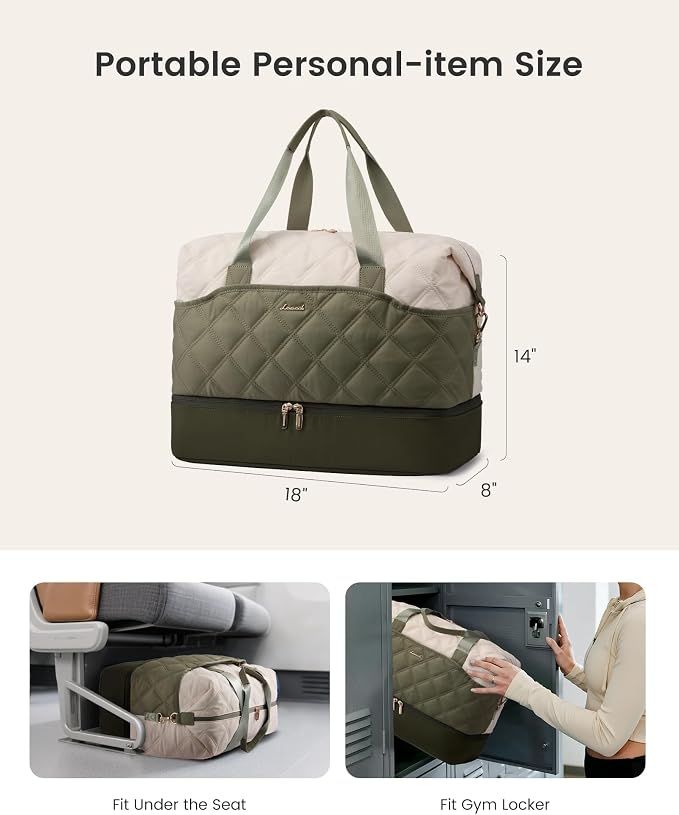 LOVEVOOK Weekender Bags for Women with Shoe Compartment, Lightweight Travel Duffle Bag with Wet Pocket, Hospital Overnight Bags for Women Labor Delivery, Personal Item Carry On Bag for Gym, Sport - Image 2