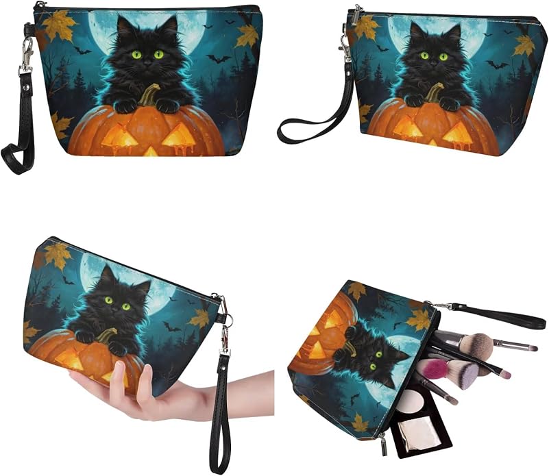 GIFTPUZZ Women Top Handle Bags Handbags with Zipper Leather Wallet Cash Card Phone Holder and Makeup Bag Set 3pcs - Image 6