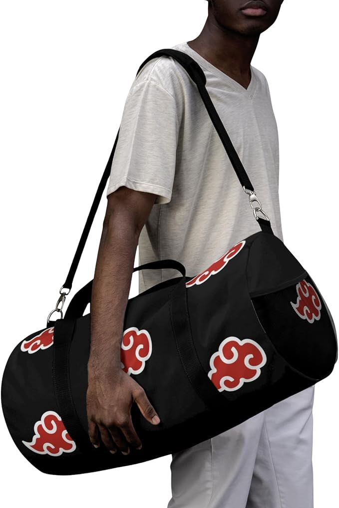 Anime Gym Bag for Women Men - Large Capacity Waterproof Workout Fitness Travel Sports Bags Fashion Street Camping Expandable Carry On Duffle Bag For Couple (Red Cloud) PTY - Image 2
