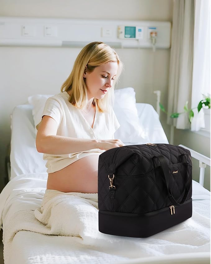 LOVEVOOK Travel Carry On Bag for Women, Lightweight Weekender Bags with Shoe Compartment, Wet Pocket, Hospital Overnight Bags for Women Labor Delivery, Personal Item Duffle Bag for Gym, Sport - Image 2