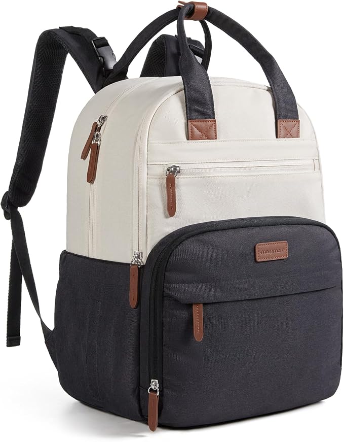 mommore Diaper Bag Backpack Multi-pocket Baby Bag with Changing Pad | Travel Essentials for Mom & Dad, Insulated Pockets & Stroller Straps, Newborn Maternity Bag & Registry Must-Haves by mommore