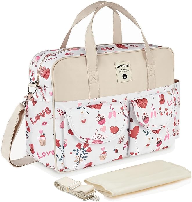 Kamay's Mummy Shoulder Bag Diaper Bag Chic Nappy Changing Bag Tote/Messenger Style Large with Changing Mat, Adjustable Straps by Kamay%27s