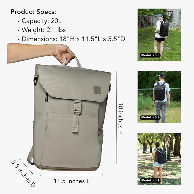 Huhu Diaper Bag Backpack – Large Baby Bag for Moms & Dads – Water-Resistant, Unisex Travel Kit for New Parents – Includes Changing Pad and 2 Organizer Pouches (Daybreak Taupe) - Image 2
