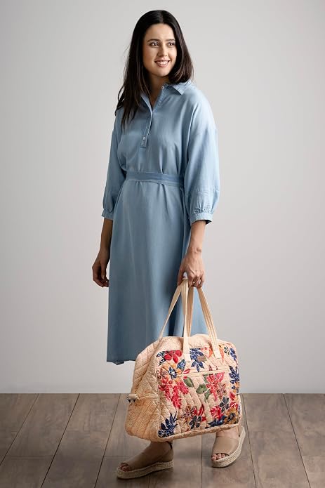 Maison d' Hermine Weekender Bags for Women Cotton Quilted Duffel Overnight Luggage Weekend Bag for Men Gym Gifts Travel | Overnight Luggage Weekend Bag for Men Gym Sports Gifts Duffle bag Business Travellers Trip Spring Summer - Image 7