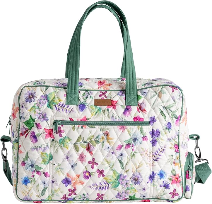 Maison d' Hermine Weekender Bags for Women Cotton Quilted Duffel Overnight Luggage Weekend Bag for Men Gym Gifts Travel | Overnight Luggage Weekend Bag for Men Gym Sports Gifts Duffle bag Business Travellers Trip Spring Summer by MaisondHermine