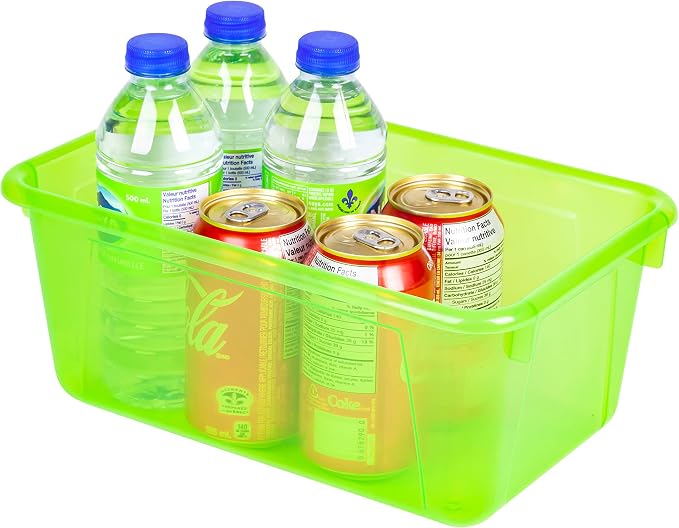 Storex Small Cubby Bins – Plastic Storage Containers for Classroom, 12.2 x 7.8 x 5.1 inches, Candy Green, 5-Pack (62477A05C) - Image 5