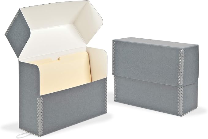 Blue/Grey International A4 Flip-Top Document Storage Box - 5W x 13L x 10 1/4" H by GaylordArchival