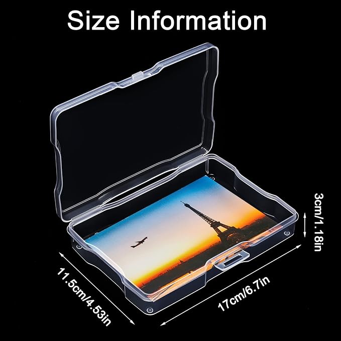 30 Pcs Clear Photo Storage Boxes for 4" x 6" Pictures Transparent Photo Case Plastic Photo Organizers and Storage Photo Storage Containers Photo Keeper for Photo Picture Card, 6.7 x 4.7 x 1.2'' - Image 2