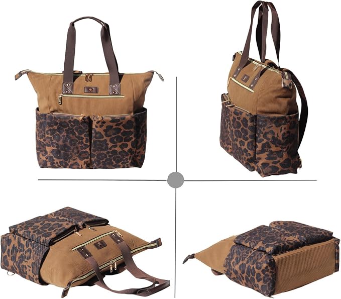 Diaper Tote Bag Totepack Backpack 2 in 1 for Women Multifunctional Large Capacity with Insulated Pockets Travel | Multifunctional - Image 6