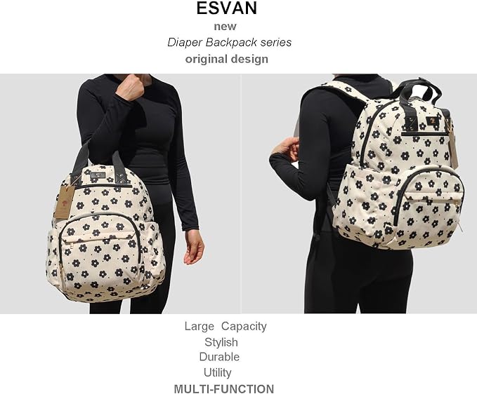 Diaper Bag Backpack Corduroy Multifunction Baby Fashion Travel Pack office Laptop Bag - Image 6