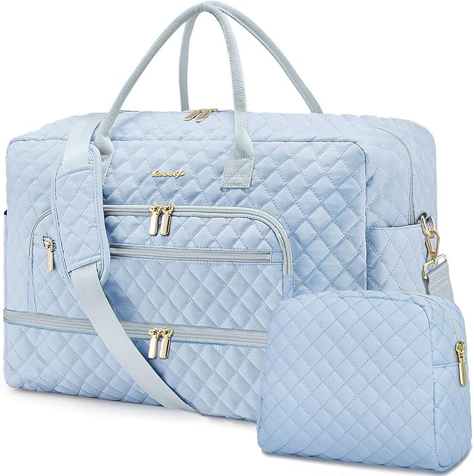 Travel Duffle Bag Weekender for Women - Carry-On Overnight Bag Personal Item Bag with Shoe Compartment & Wet Pocket Large Weekend Tote Bags with Toiletry Bag Hospital Bags for Labor and Delivery by LUOCIP