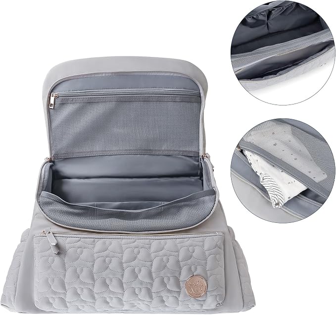 Diaper Bag Tote Baby Changing Bag Large Multifunction Baby Bags for Mom | Large Capacity, Durable, Splash-Proof, Adjustable Shoulder Straps, Hooks, Moms, Travel, Outdoor, Hiking, Outings - Image 5