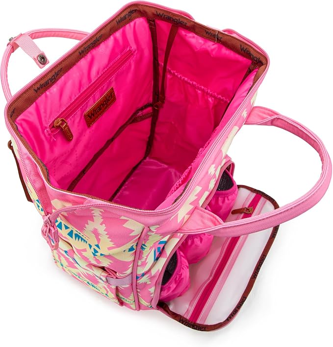 Montana West Wrangler Callie Diaper Bag Backpack with Stroller Straps Western Pattern Multifunction Baby Travel Bag WG2204-91102PK - Image 3