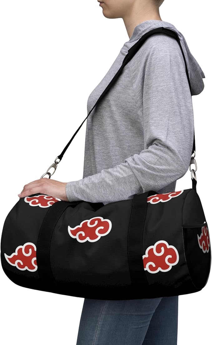 Anime Gym Bag for Women Men - Large Capacity Waterproof Workout Fitness Travel Sports Bags Fashion Street Camping Expandable Carry On Duffle Bag For Couple (Red Cloud) PTY - Image 3