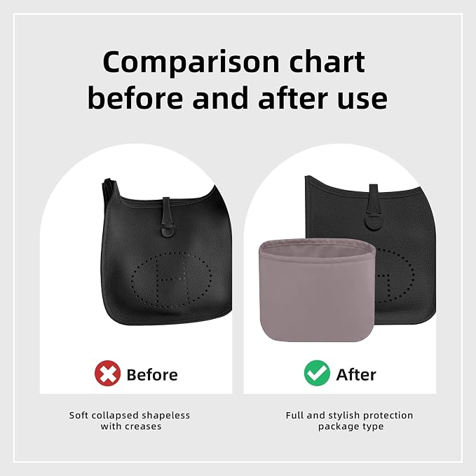 DGAZ Silk Purse Organizer Insert for Evelyne Bag(Konjac Purple,TGM) | Soft and Lightweight,Perfect Fit,Multi-pocket Storage,Bag Protector,Luxury Bag Care,Handmade,for Smooth Bag Organizer - Image 4