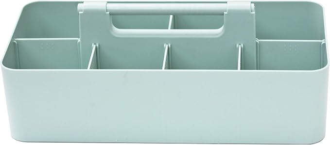 -Large Portable Caddy, DIY Dividers, 8 Compartments, School Office Supplies Home Business Organizer,Portable Basket with Handle Storage Organizer Modern Made in USA (6 PACK, Mint) - Image 5