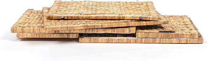 happimess HPM9005A Anada Wicker Weave 30" Storage Trunk, Wooden Frame/Water Hyacinth, Farmhouse, Transitional, Coastal, Rustic for Office, Dorm Room, Living-Room, Bedroom, Dining-Room, Natural | Solid Mahogany Construction, Collapsible Folds Flat, Remo... - Image 3