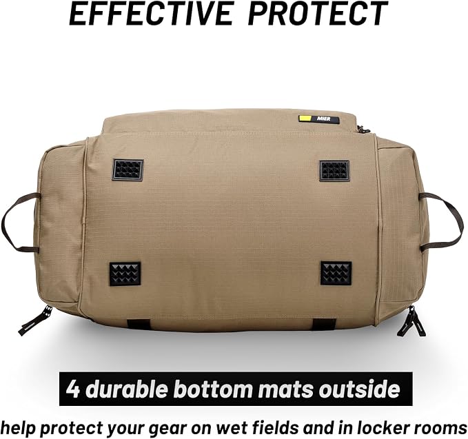 MIER Large Gym Bag for Men 60L Duffel Bag with Shoe Compartment | Lightweight & Durable Sports Duffles; Suited for Workout Fitness Travel Weekender; Water Resistant; Adjustable Shoulder Strap - Image 4