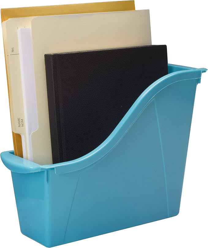 Storex Small Book Bin – Interlocking Plastic Organizer for Home, Office and Classroom, Assorted STEM, 6-Pack (70113A06C) - Image 11