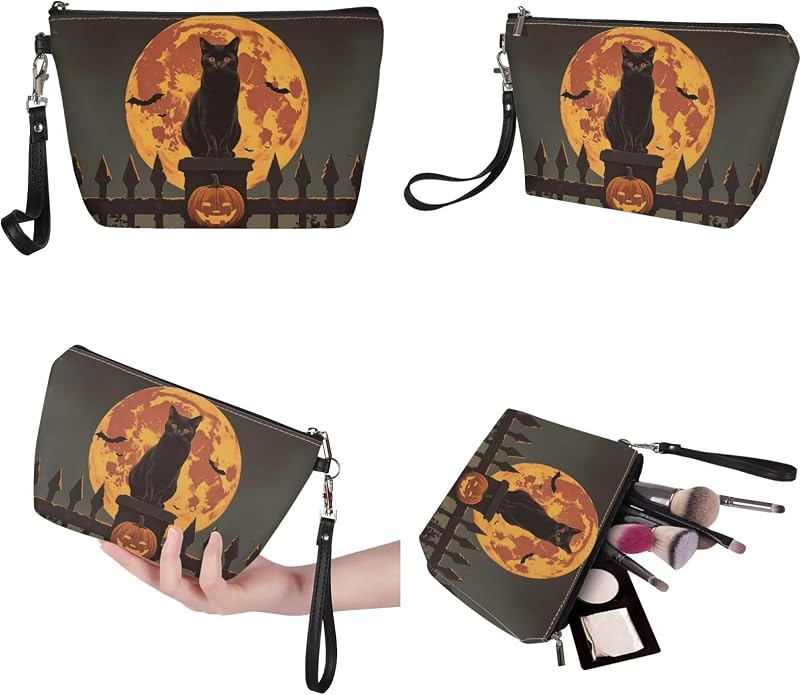 GIFTPUZZ Women Top Handle Bags Handbags with Zipper Leather Wallet Cash Card Phone Holder and Makeup Bag Set 3pcs - Image 6