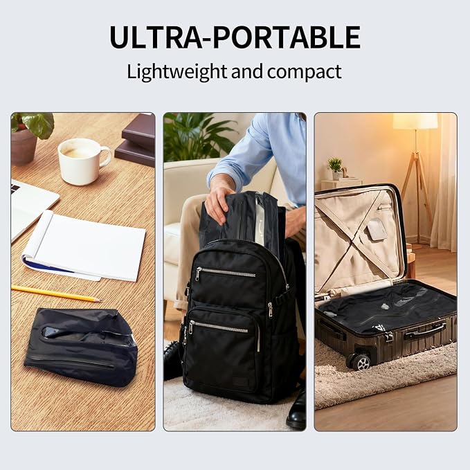 Vacuum Seal Bags for Clothing, Luggage Vacuum Bags for Travel with Pump, Reusable Compression Bags for Carry-On Suitcase & Travel Backpack (Black, 2 PC -With Pump) - Image 6