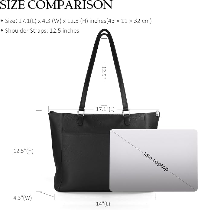 befen Genuine Leather Tote Bag for Women, Large Tote Bag for Women for Work Purses Satchel Handbags with Top Handles - Image 5