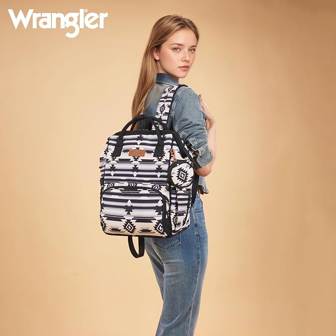 Montana West Wrangler Diaper Bag Backpack Aztec Callie Bag Travel Backpack Purses Western Multi-Function Baby Bags for Mom - Image 6